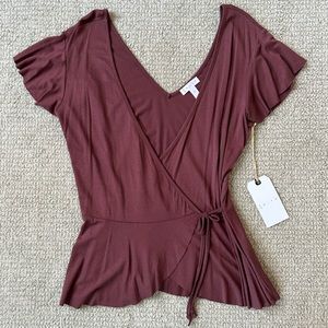 NWT Nordstrom Leith Faux Wrap Blouse